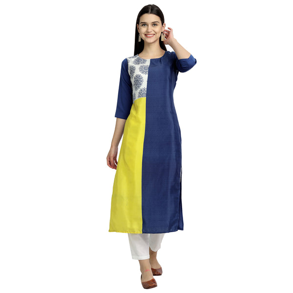 Crepe Multi Color Digital Print Straight Kurta 530099-S