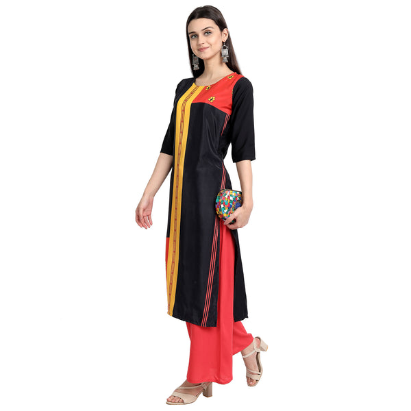 Crepe Multi Color Digital Print Straight Kurta 530100-M