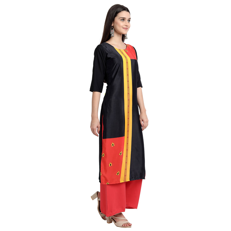 Crepe Multi Color Digital Print Straight Kurta 530100-L