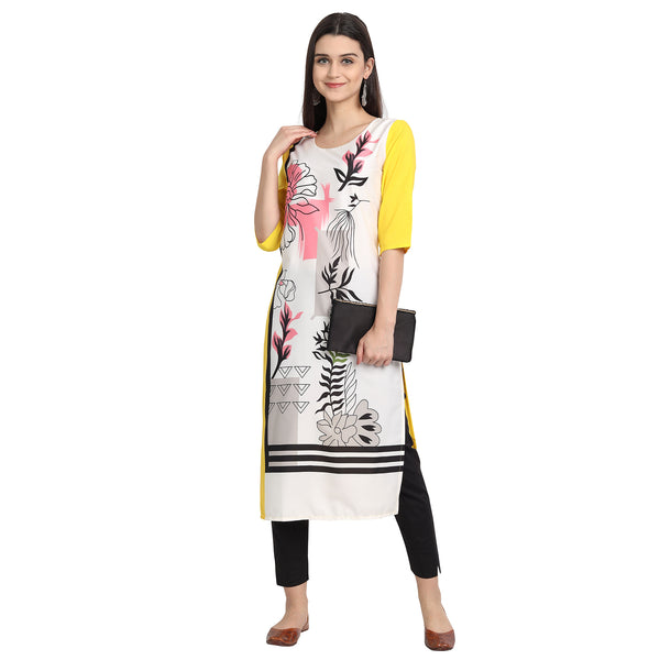 Crepe Multi Color Digital Print Straight Kurta 530103-M