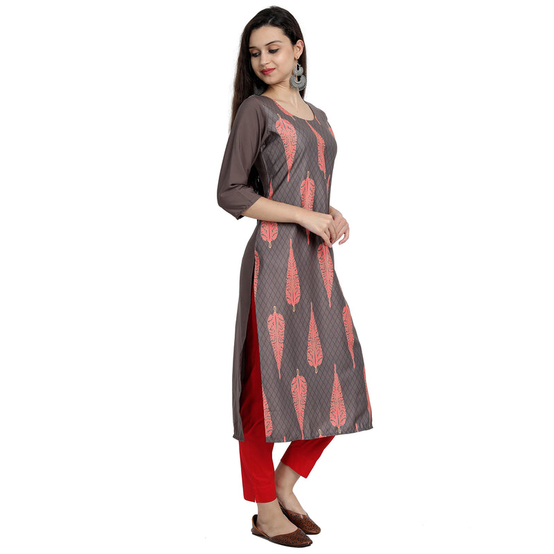 Ethnic Basket Crape Multicolor Knee Length Pack of 4 Kurtas 246-244-069-289