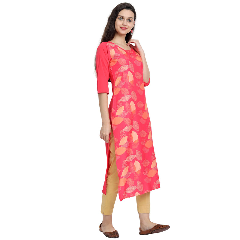 Ethnic Basket Crape Multicolor Knee Length Pack of 4 Kurtas 245-294-298-115