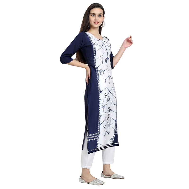 Ethnic Basket Crape Multicolor Knee Length Pack of 4 Kurtas 286-071-055-247
