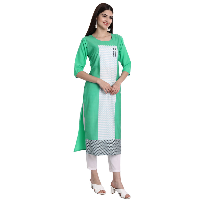 Ethnic Basket Crape Multicolor Knee Length Pack of 4 Kurtas 288-106-055-059