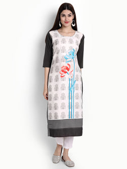 Crepe Multi Colour Digital Printed Straight Kurti Only 530290